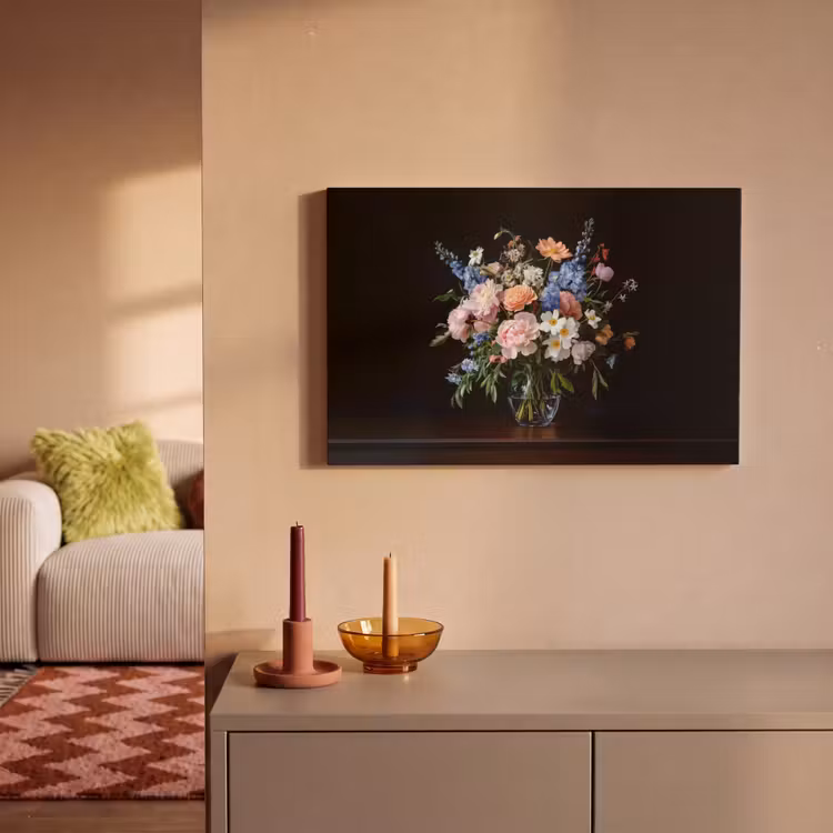 Canvas Print - Pastel - Flowers - Glasses - Vase — 2