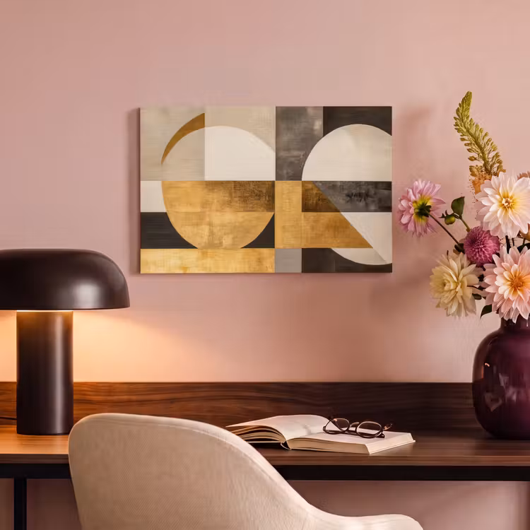Canvas Print - Abstract - Gold - Gray - Shapes - Geometric — 4