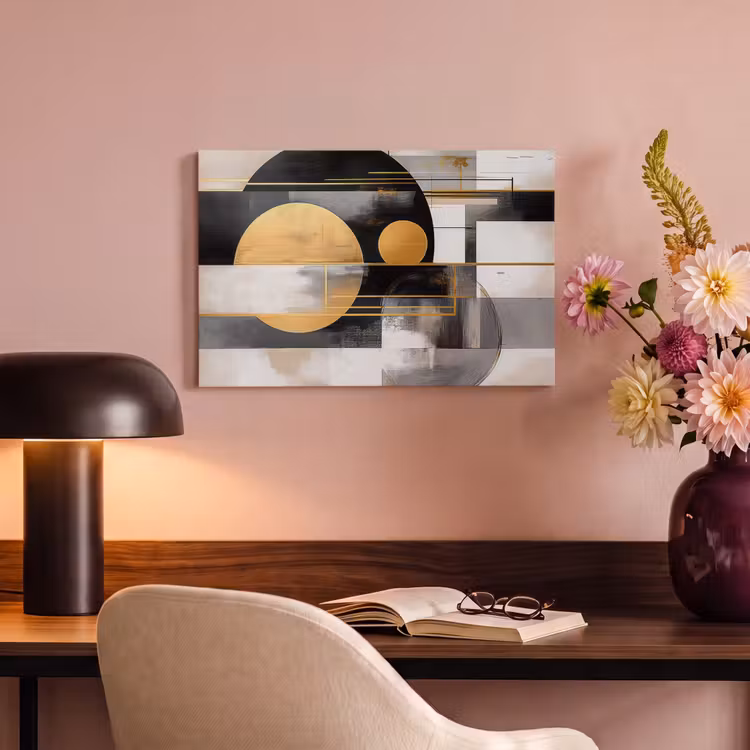 Canvas Print - Abstract - Gold - Silver - Shapes - Aesthetic - Modern — 4