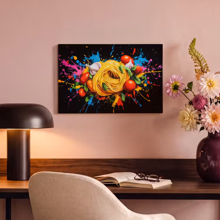 Canvas Print - Spaghetti - Graffiti - Paint - Colorful - Food - Modern — 4