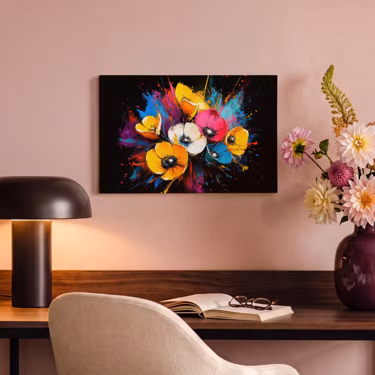 Canvas Print - Flowers - Colorful - Graffiti - Modern - Bouquet — 4