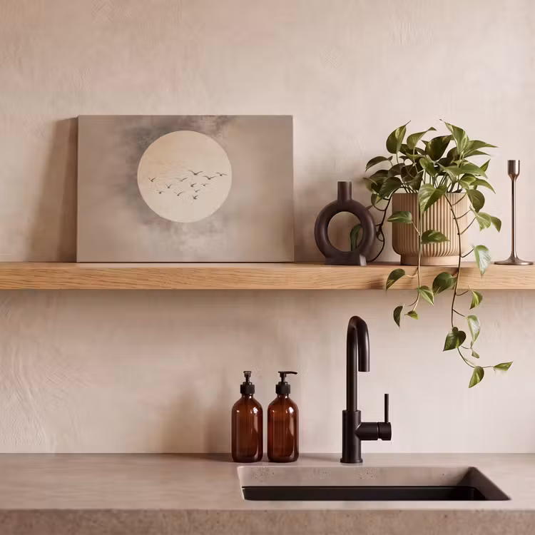 Canvas Print - Bird - Beige - Japandi — 3
