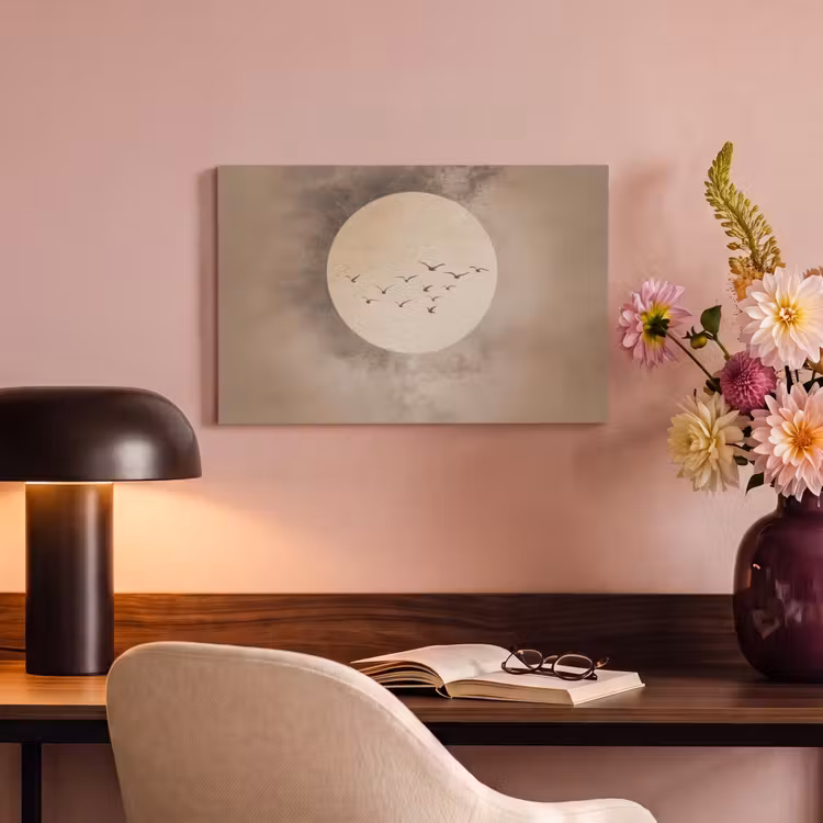 Canvas Print - Bird - Beige - Japandi — 4