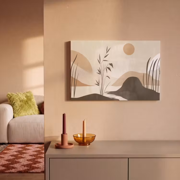 Canvas Print - Japandi - Landscape - Beige — 2