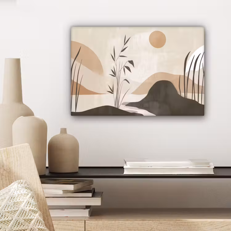 Canvas Print - Japandi - Landscape - Beige — 5