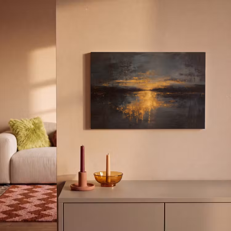 Canvas Print - Golden Reflection on Water — 2