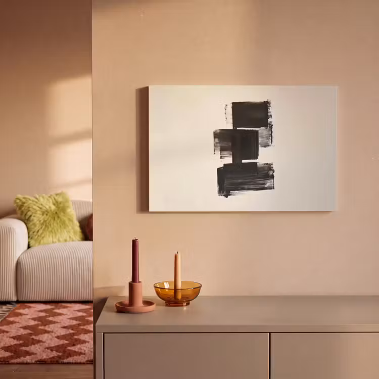 Canvas Print - Rectangles - Brush strokes - Abstract - Black — 2