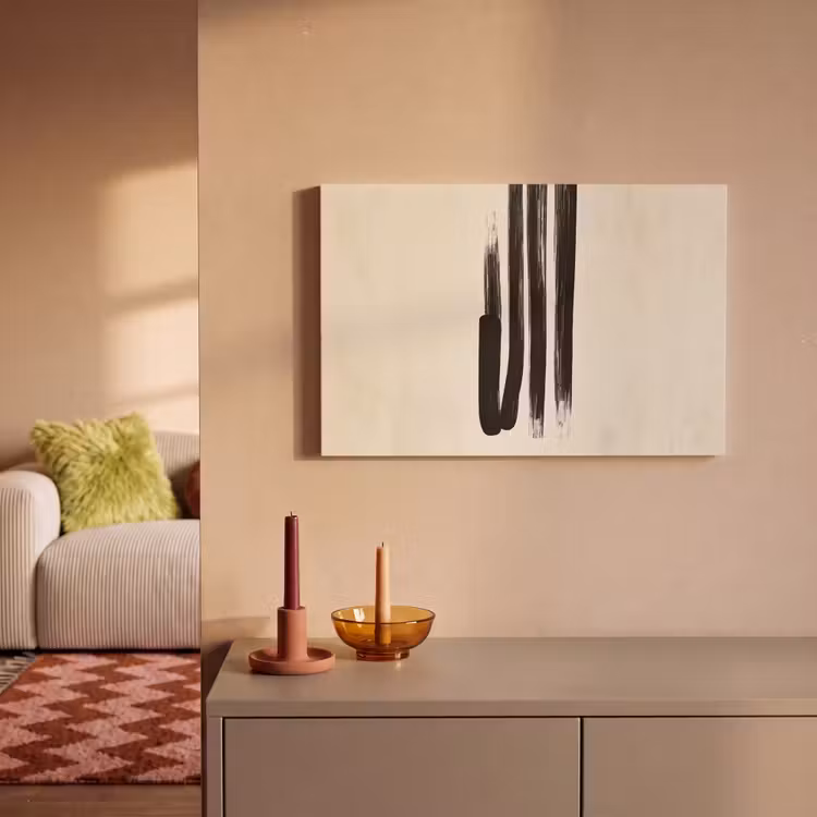 Canvas Print - Brush strokes - Vertical - Black — 2