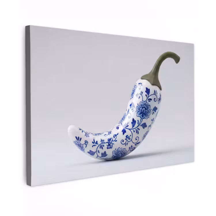 Canvas Print - Chili pepper - Ceramic - Blue — 1