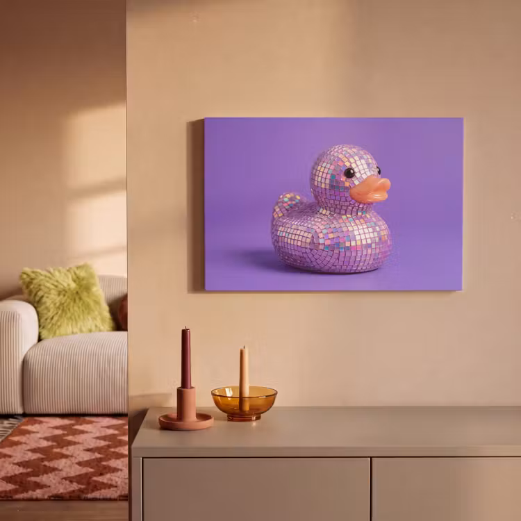 Canvas Print - Disco - Duck - Purple — 2