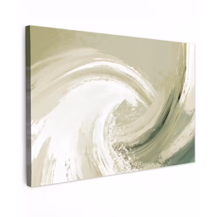 Canvas Print - Abstract - Brush strokes - Waves - Green — 1