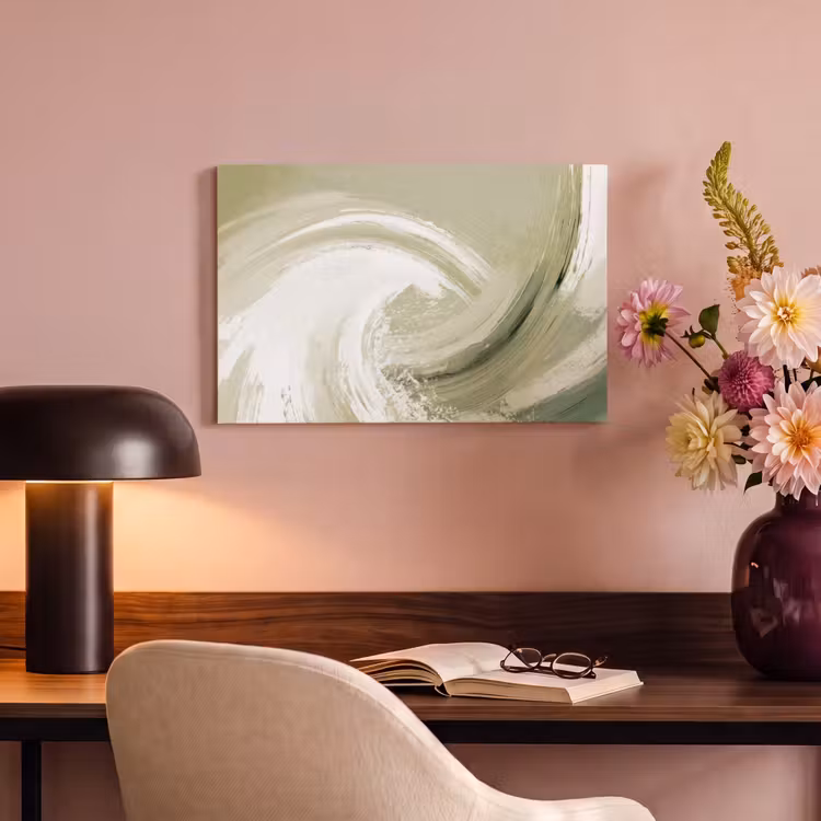 Canvas Print - Abstract - Brush strokes - Waves - Green — 4