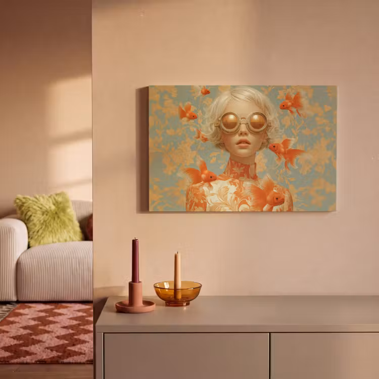 Canvas Print - Goldfish - Orange - Female - Blonde — 2
