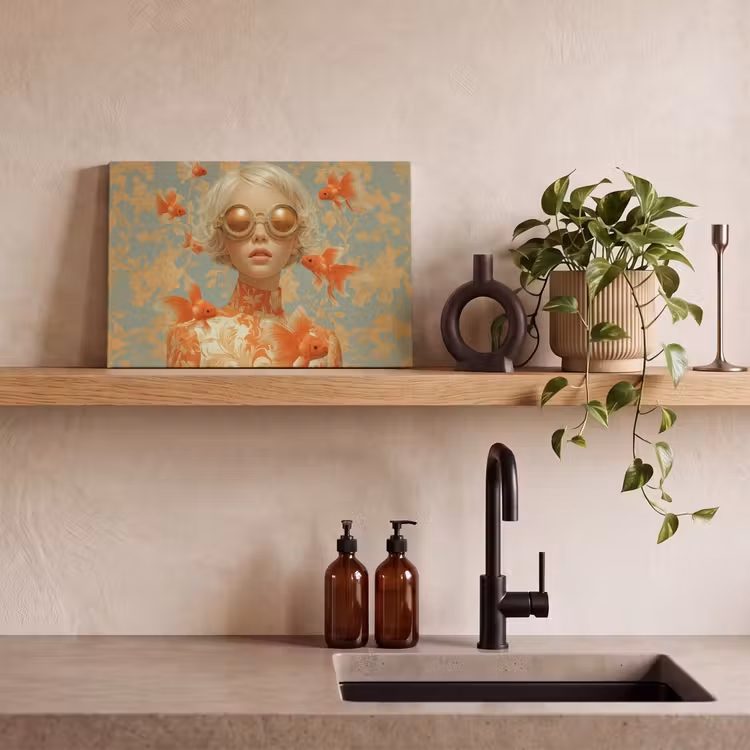 Canvas Print - Goldfish - Orange - Female - Blonde — 3