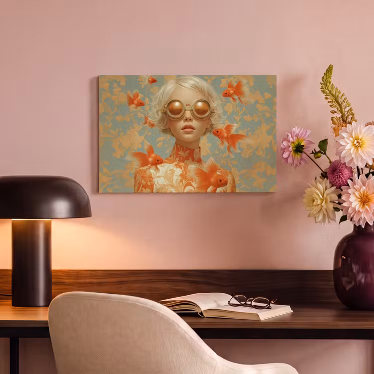 Canvas Print - Goldfish - Orange - Female - Blonde — 4