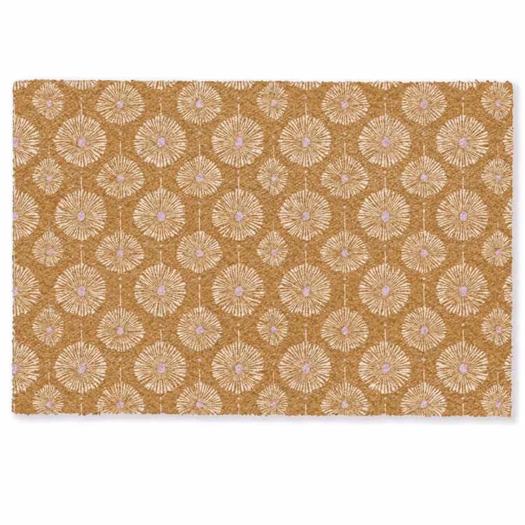 Doormat - Flowers - Modern - Ochre — 1