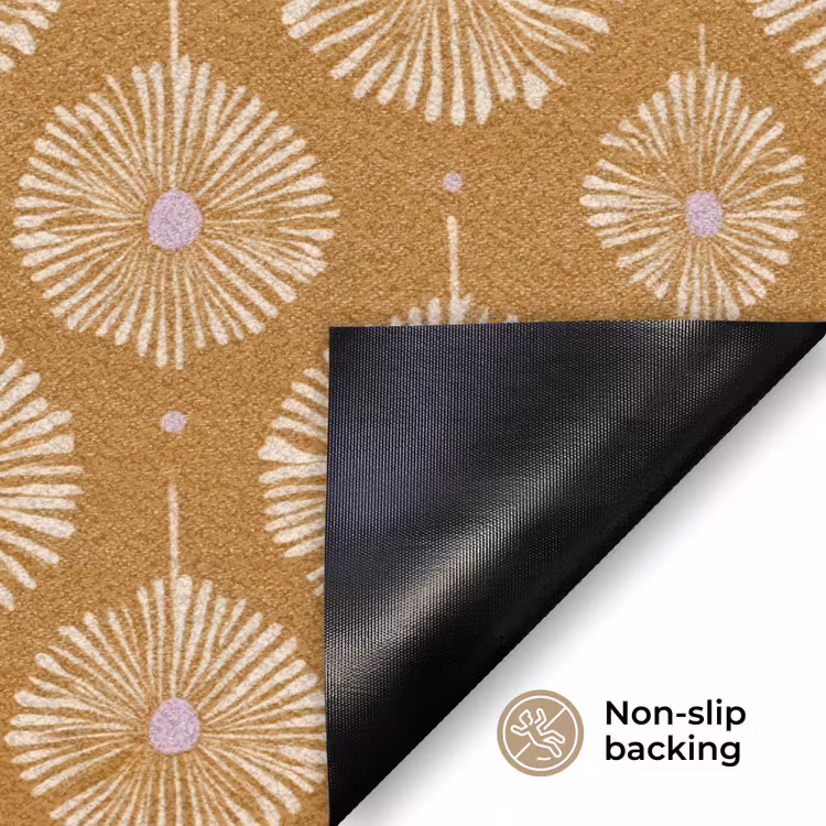 Doormat - Flowers - Modern - Ochre — 6