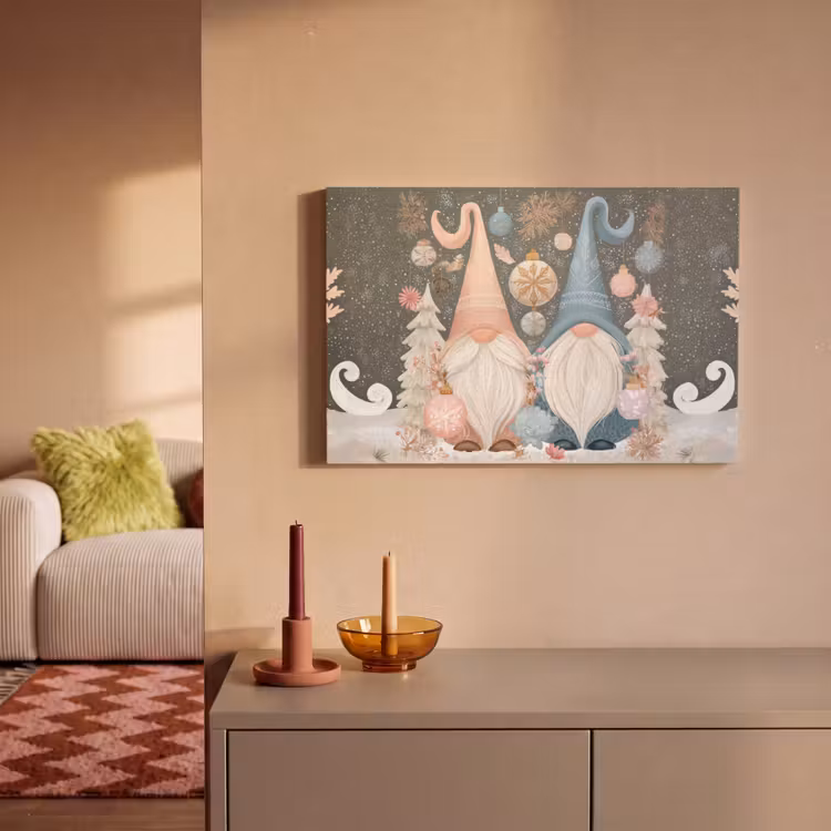 Canvas Print - Christmas - Gnomes - Pastel — 2