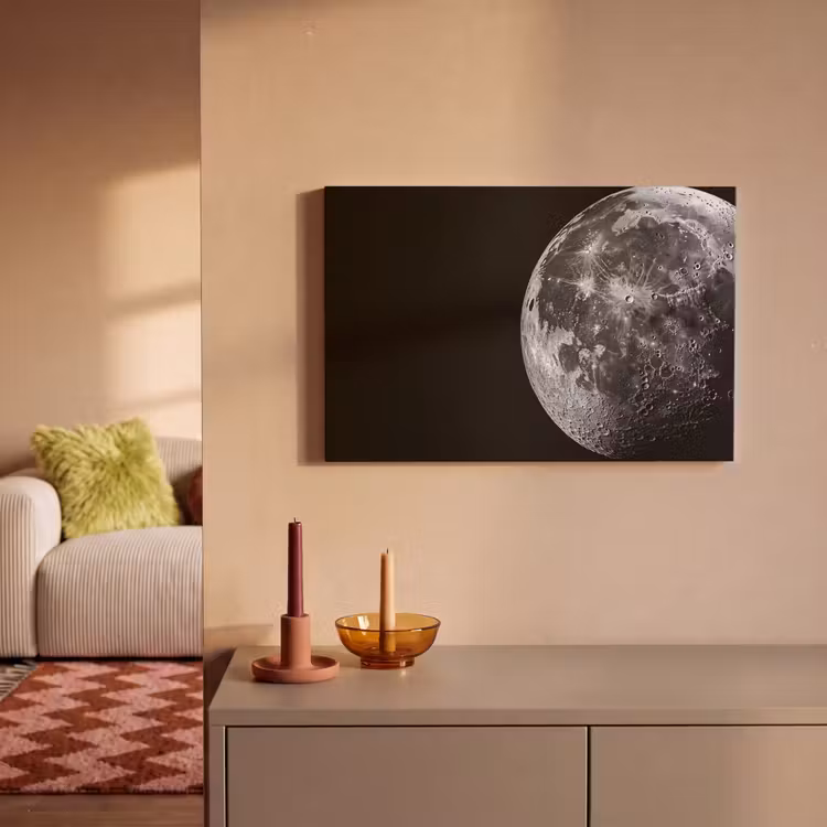 Canvas Print - Close-up - Moon - White - Texture — 2