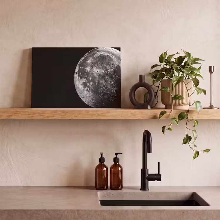 Canvas Print - Close-up - Moon - White - Texture — 3