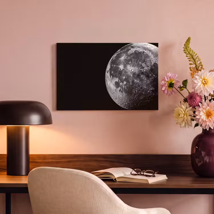 Canvas Print - Close-up - Moon - White - Texture — 4