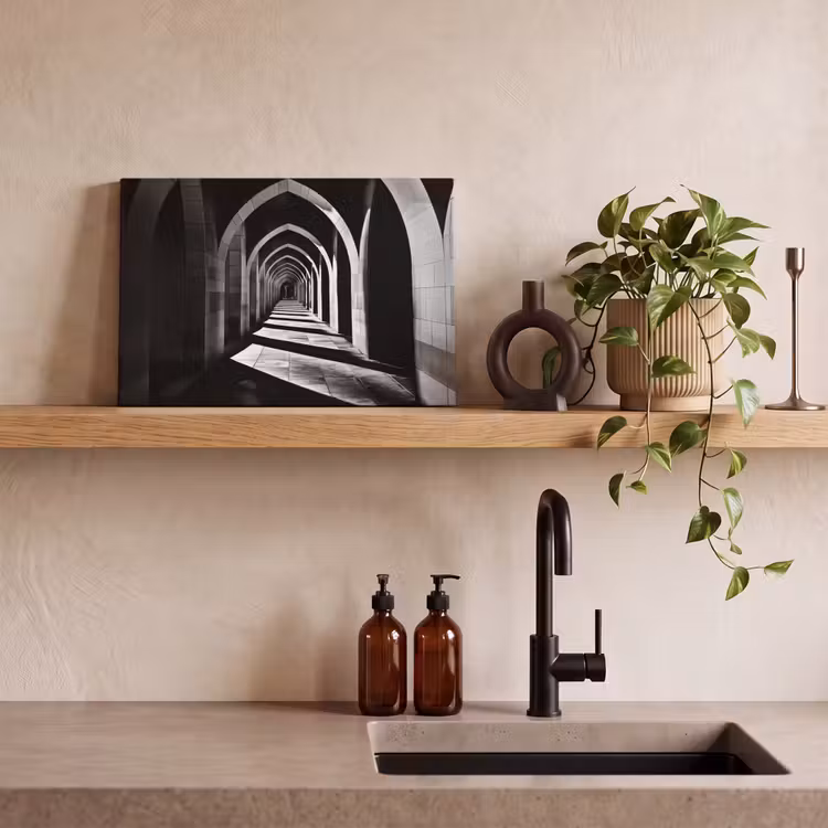 Canvas Print - Corridor - Arches - Shadow - Depth — 3