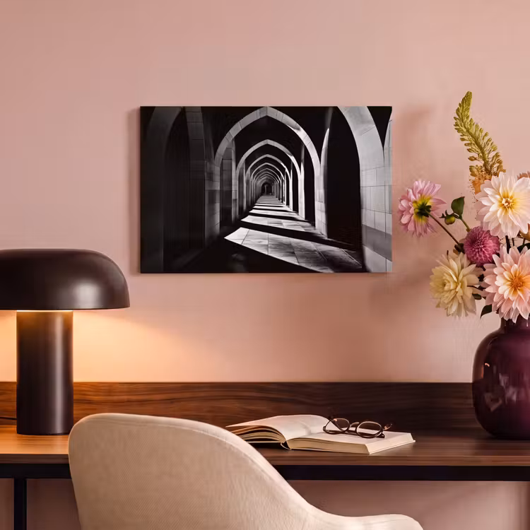 Canvas Print - Corridor - Arches - Shadow - Depth — 4