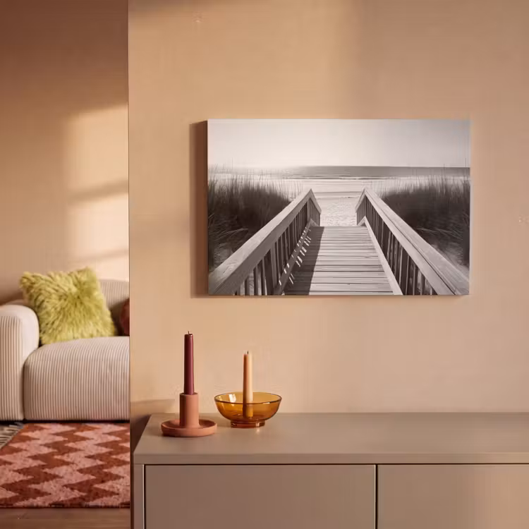 Canvas Print - Footbridge - Wood - Beach - Sea — 2