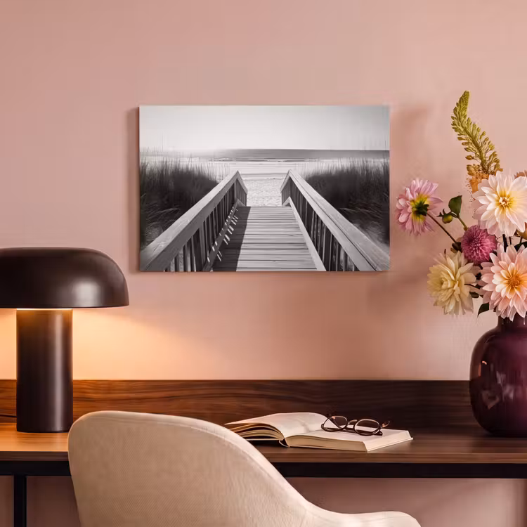 Canvas Print - Footbridge - Wood - Beach - Sea — 4