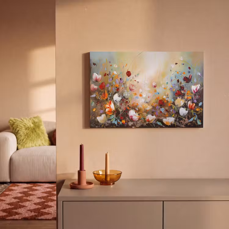 Canvas Print - Oil painting - Flowers - Colorful - Nature — 2
