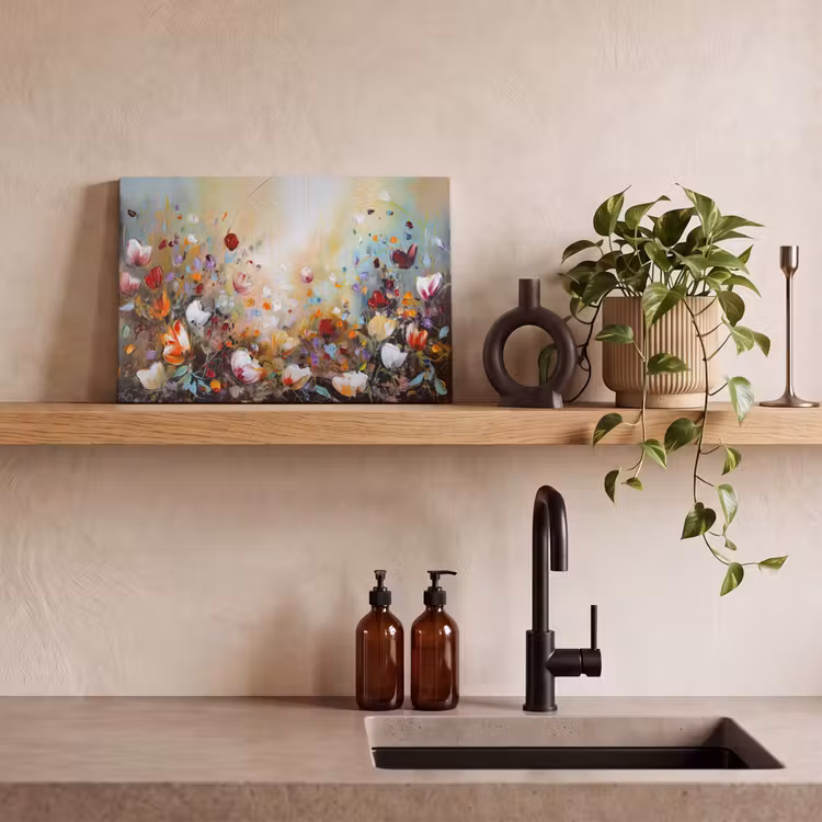 Canvas Print - Oil painting - Flowers - Colorful - Nature — 3