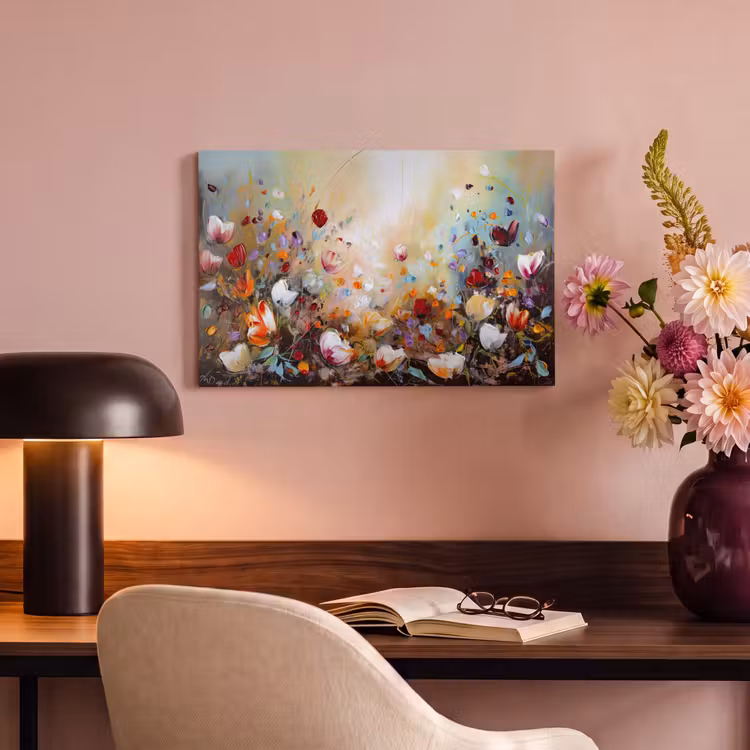 Canvas Print - Oil painting - Flowers - Colorful - Nature — 4