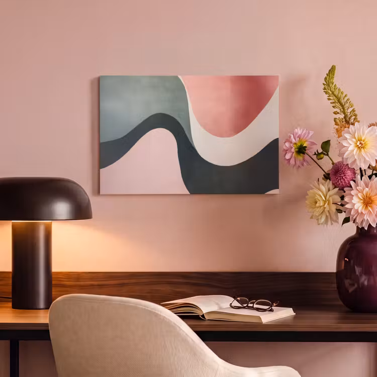 Canvas Print - Abstract - Waves - Ornate - Pink — 4