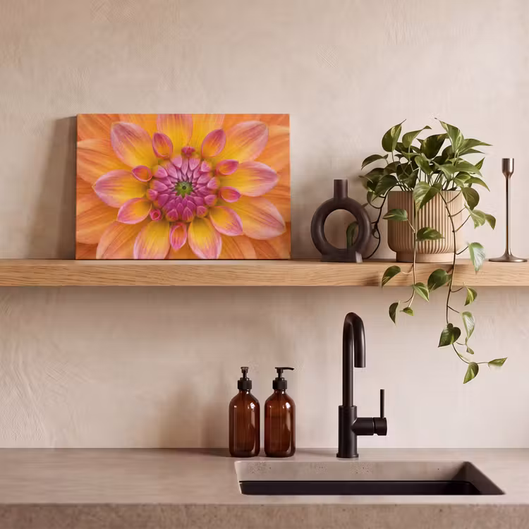 Canvas Print - Dahlia - Flower - Orange — 3