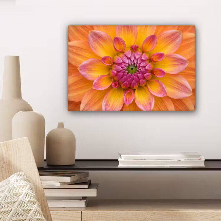 Canvas Print - Dahlia - Flower - Orange — 5