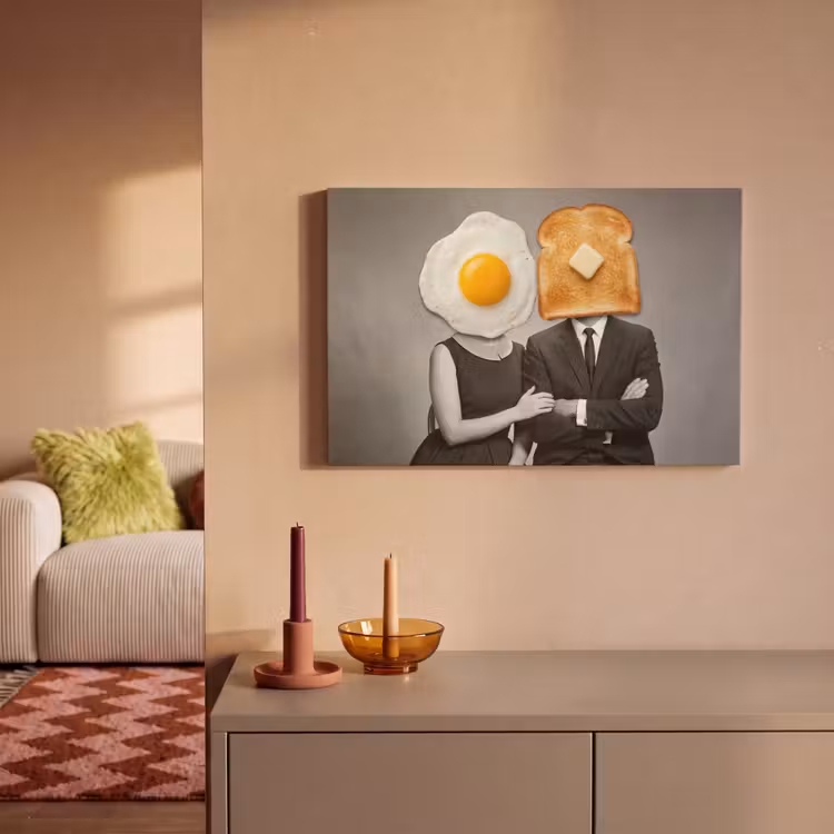 Canvas Print - Breakfast - Couple - Egg - Bread — 2