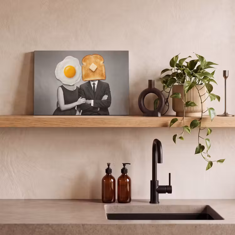 Canvas Print - Breakfast - Couple - Egg - Bread — 3