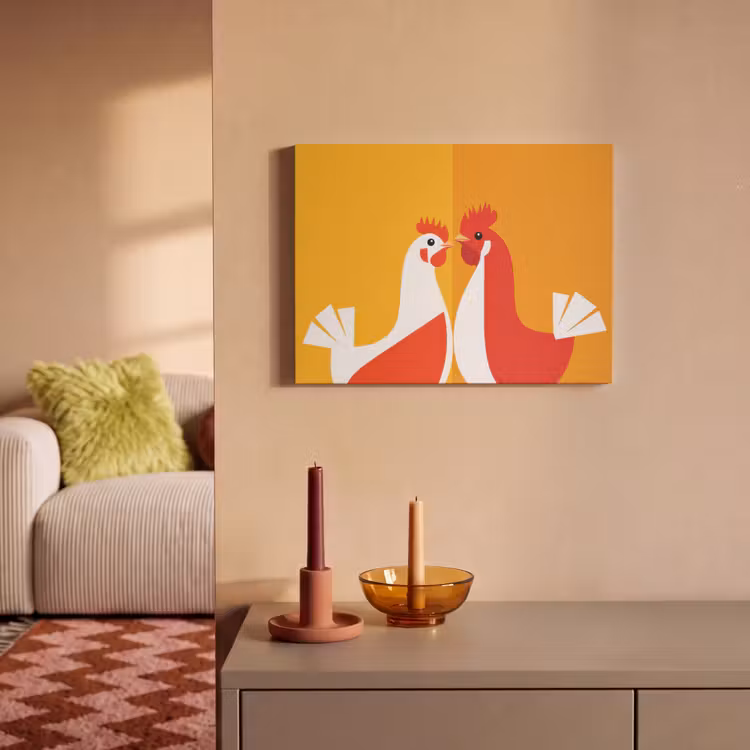 Acoustic Felt - Chickens - Orange - Plains — 2