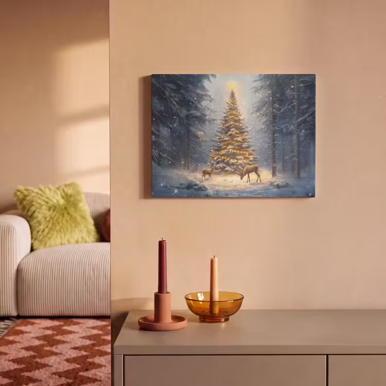 Acoustic Felt - Christmas light - Forest - Deer - Dark — 2