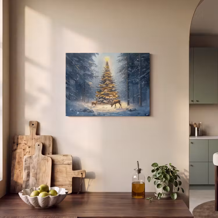 Acoustic Felt - Christmas light - Forest - Deer - Dark — 3