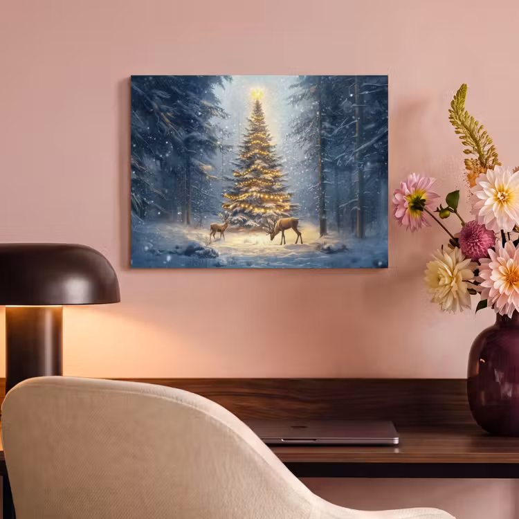 Acoustic Felt - Christmas light - Forest - Deer - Dark — 4
