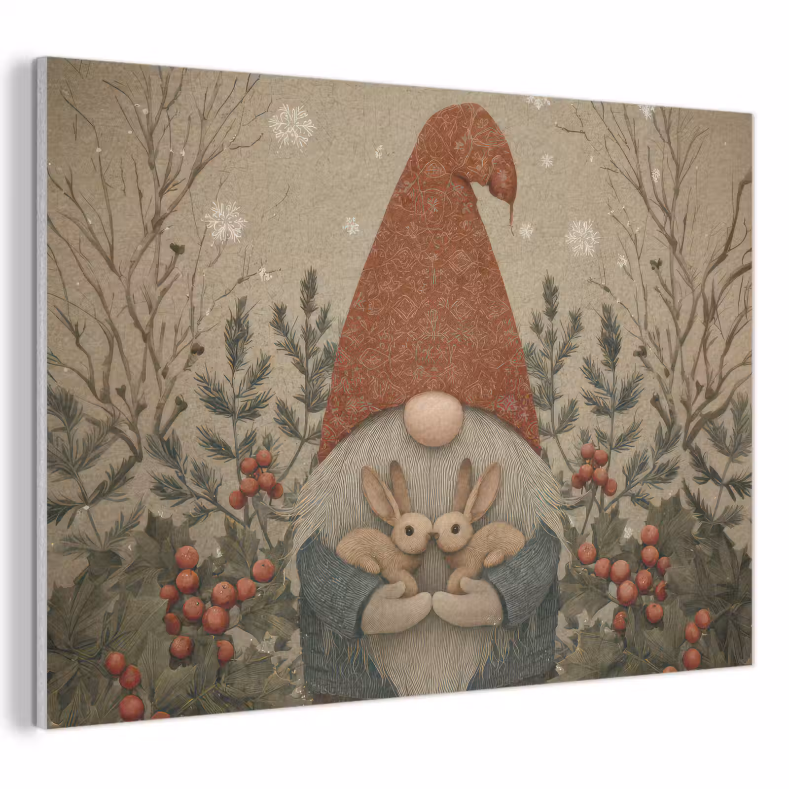 Acoustic Felt - Christmas gnome - Bunnies - Colorful — 1