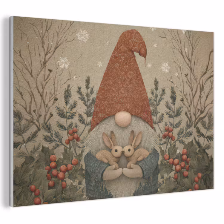 Acoustic Felt - Christmas gnome - Bunnies - Colorful — 1