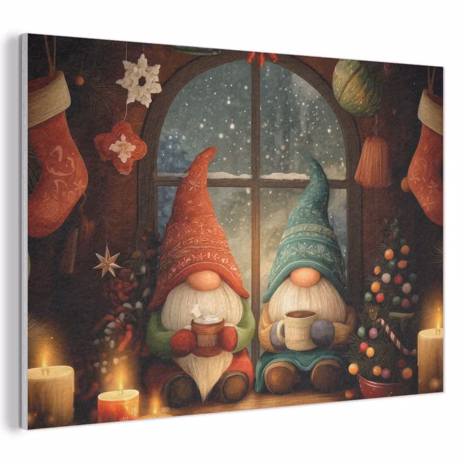 Acoustic Felt - Gnomes - Christmas - Window - Colorful — 1