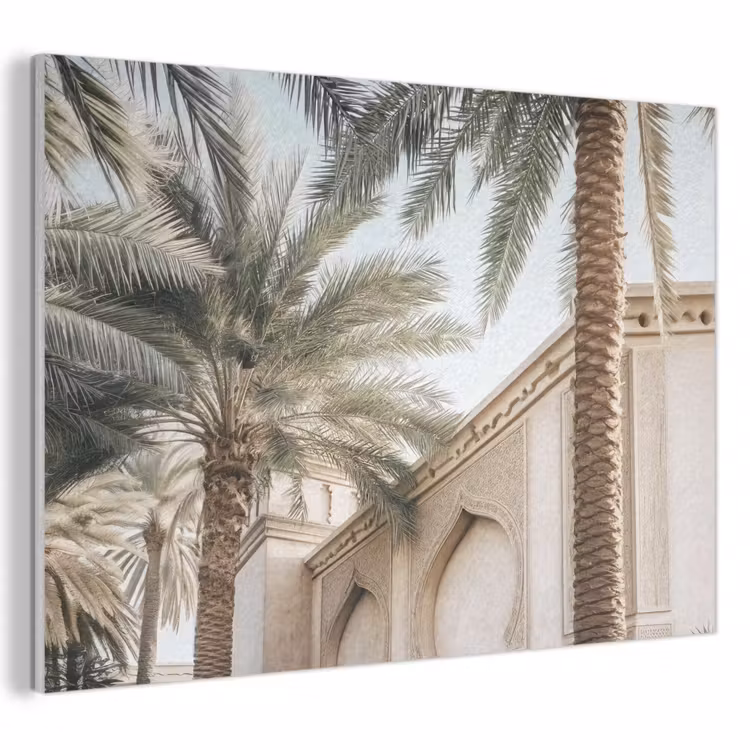 Acoustic Felt - Building - Palm trees - Beige - Sun — 1