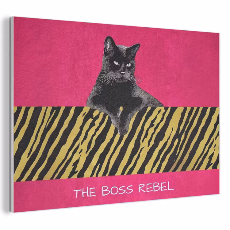 Acoustic Felt - Cat - Boss - Pink - Tiger print — 1