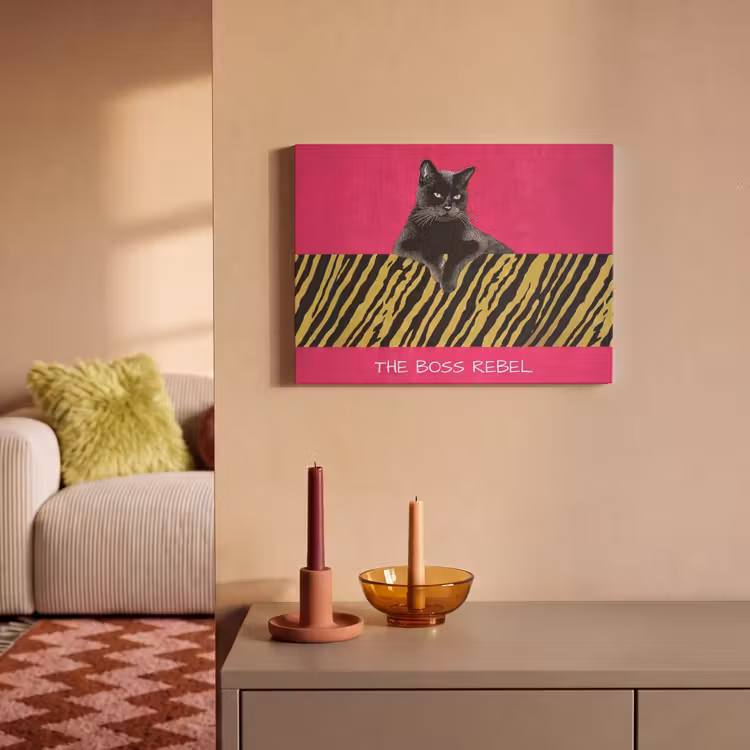 Acoustic Felt - Cat - Boss - Pink - Tiger print — 2