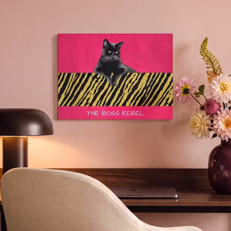 Acoustic Felt - Cat - Boss - Pink - Tiger print — 4