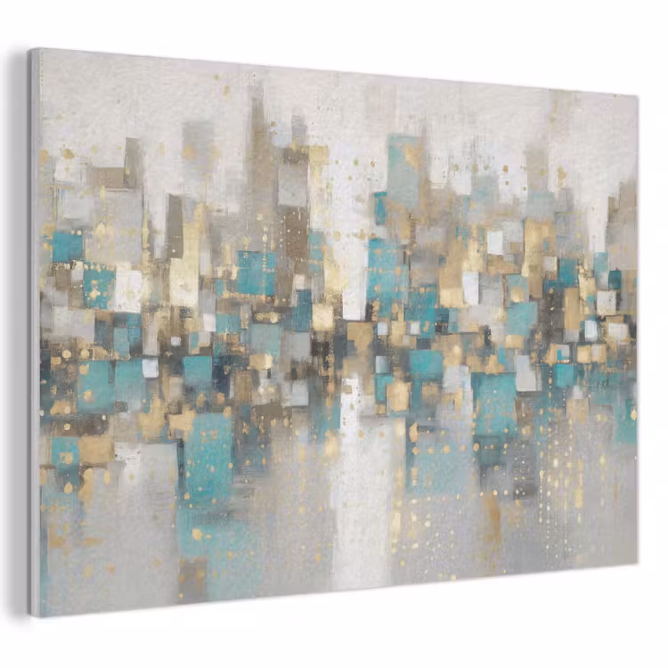 Acoustic Felt - Abstract - Blocks - Gold - Skyline — 1