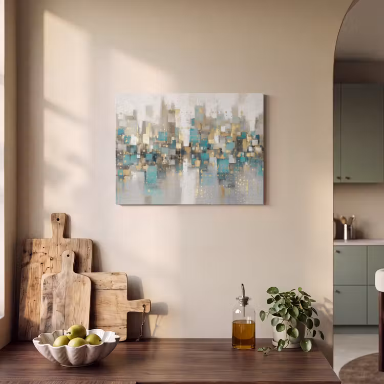 Acoustic Felt - Abstract - Blocks - Gold - Skyline — 3